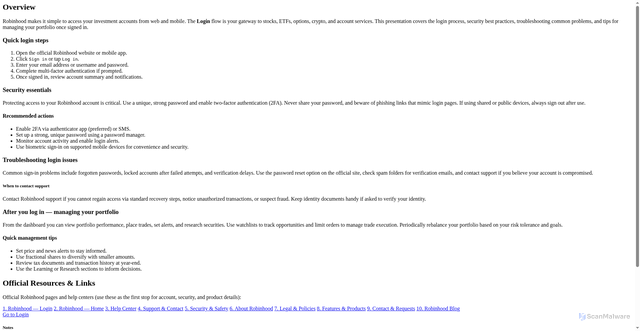 Security scan screenshot of http://sso--help-robinhood-cdn.pages.dev/