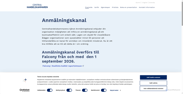 Security scan screenshot of https://anmalningskanal.se