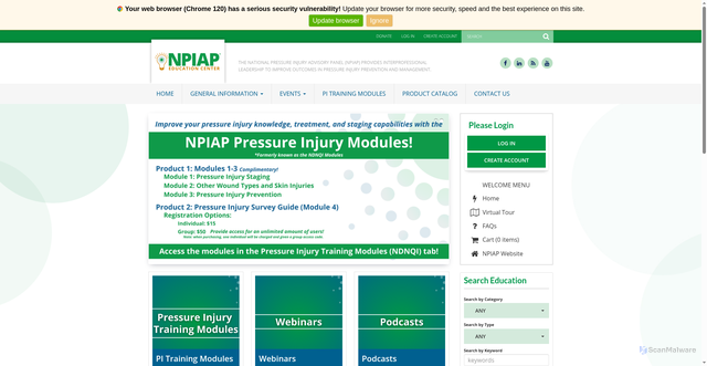 Security scan screenshot of https://learn.npiap.com