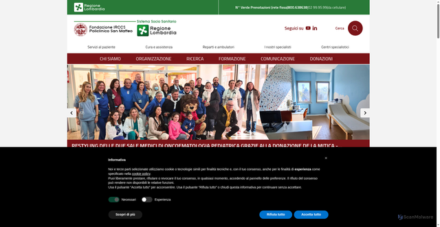Security scan screenshot of https://www.sanmatteo.org/