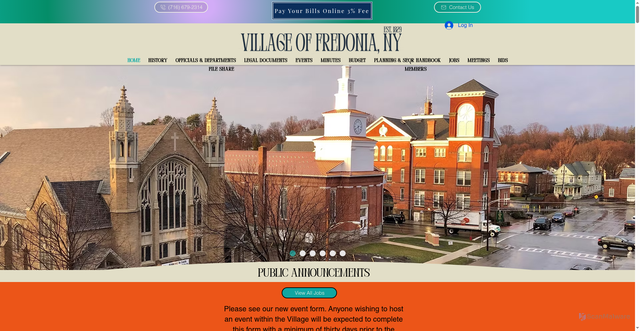 Security scan screenshot of https://www.villageoffredoniany.gov/