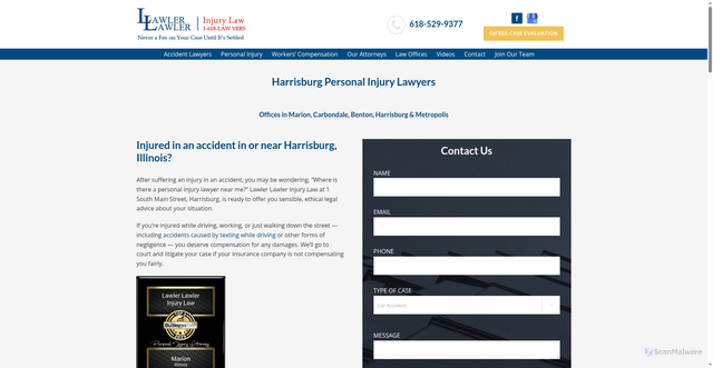 Security scan screenshot of https://lawlerlawlerinjury.law/harrisburg-injury/