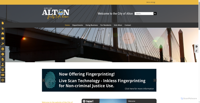Security scan screenshot of https://cityofaltonil.gov/