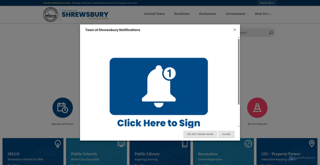 Security scan screenshot of https://shrewsburyma.gov/