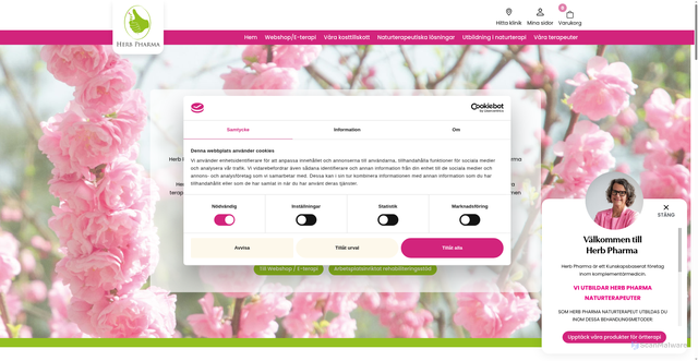 Security scan screenshot of https://herbpharma.se