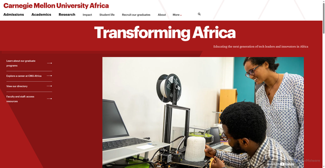 Security scan screenshot of https://www.africa.engineering.cmu.edu