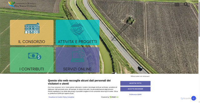 Security scan screenshot of https://www.emiliacentrale.it/