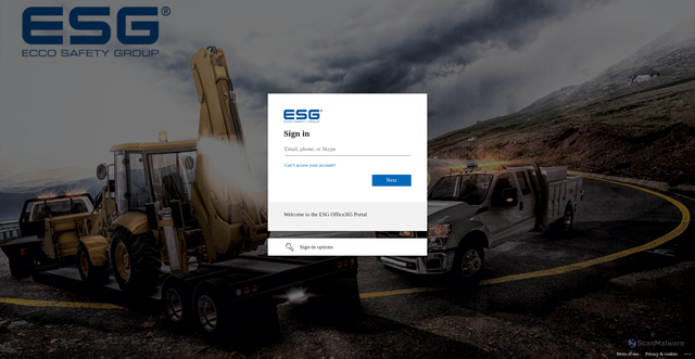 Security scan screenshot of https://teamecco-my.sharepoint.com