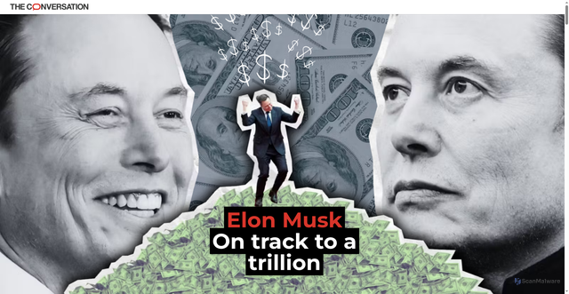 Security scan screenshot of https://stories.theconversation.com/visualising-elon-musks-record-breaking-pay-deal/