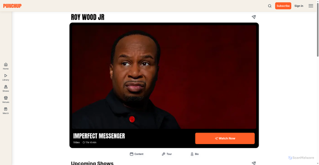 Security scan screenshot of https://punchup.live/roywoodjr