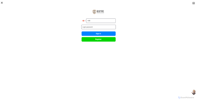 Security scan screenshot of http://eete99.cc/