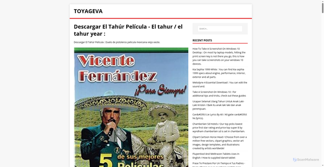 Security scan screenshot of https://avegayot.pages.dev/posts/descargar-el-tahur-pelicula