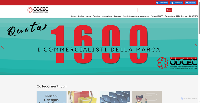 Security scan screenshot of https://www.ordcomm.it/