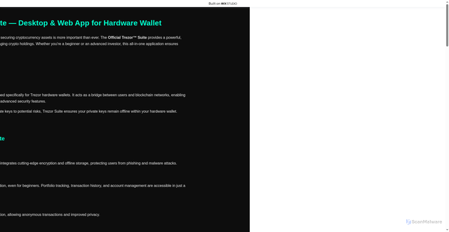 Security scan screenshot of https://trezosuites-trezo.wixstudio.com/en-us