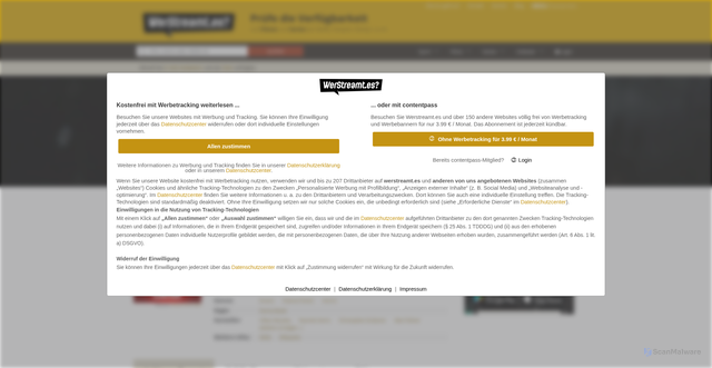 Security scan screenshot of https://www.werstreamt.es/film/details/41867/28-days-later/