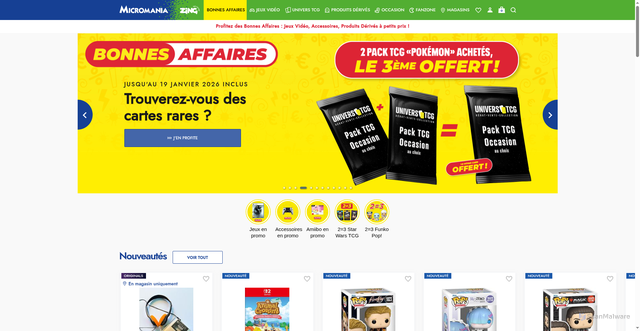 Security scan screenshot of https://www.micromania.fr