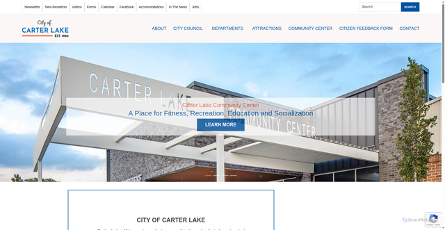 Security scan screenshot of https://cityofcarterlake.com/
