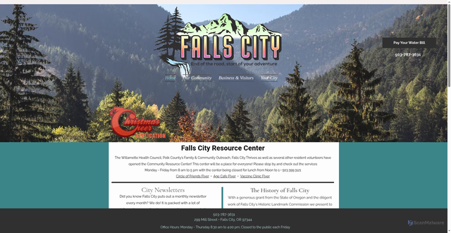 Security scan screenshot of https://www.fallscityoregon.gov/