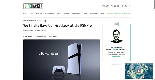 Security scan screenshot of https://lifehacker.com/entertainment/sony-has-finally-revealed-the-ps5-pro