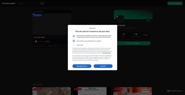 Security scan screenshot of https://promorapid.com/
