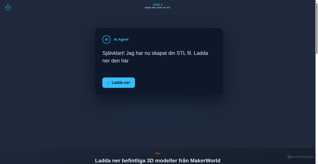 Security scan screenshot of https://skriva3d.se