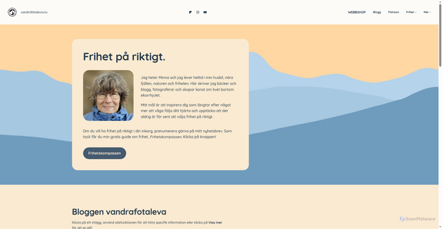 Security scan screenshot of vandrafotaleva.nu