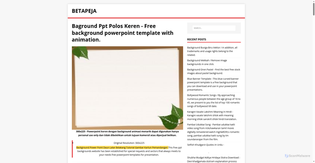 Security scan screenshot of https://ratapejak.pages.dev/post/baground-ppt-polos-keren/