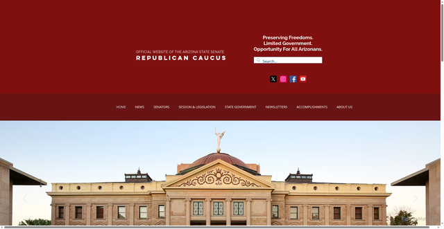 Security scan screenshot of https://www.azsenaterepublicans.gov/