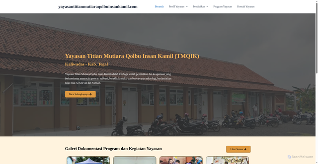 Security scan screenshot of http://yayasantitianmutiaraqolbuinsankamil.com/