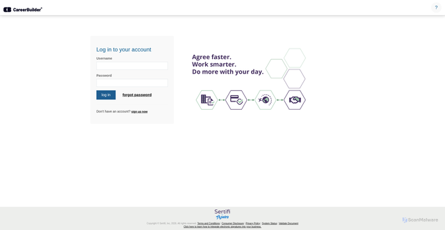 Security scan screenshot of https://cbesignportal.sertifi.net