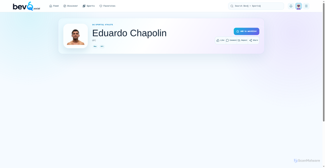 Security scan screenshot of https://bevq.social/sports/athletes/u4wXWC8dk87tbgpRbo
