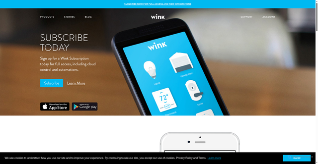 Security scan screenshot of https://wink.com