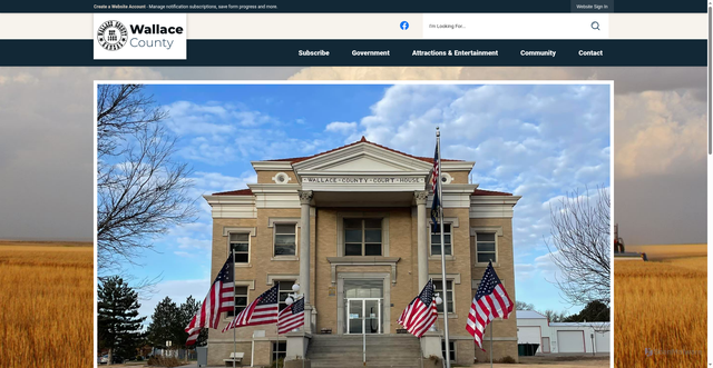 Security scan screenshot of https://wallacecountyks.gov/