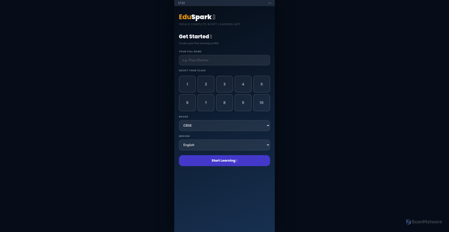 Security scan screenshot of https://eduspark-x88okuo5g1.edgeone.app/