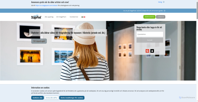 Security scan screenshot of https://sv.stagepool.com/