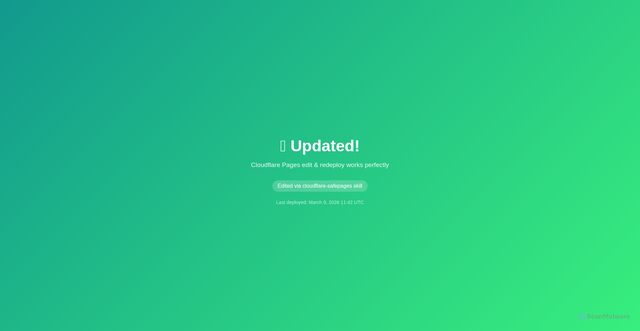 Security scan screenshot of https://openclaw-test-6c7.pages.dev/