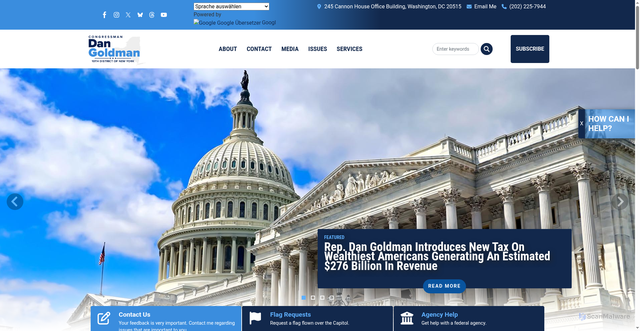 Security scan screenshot of http://goldman.house.gov/