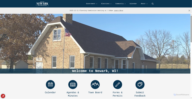 Security scan screenshot of https://newarkwi.gov/