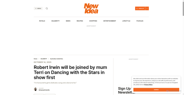 Security scan screenshot of https://www.newidea.com.au/celebrity/terri-irwin-joins-dancing-with-the-stars-usa/