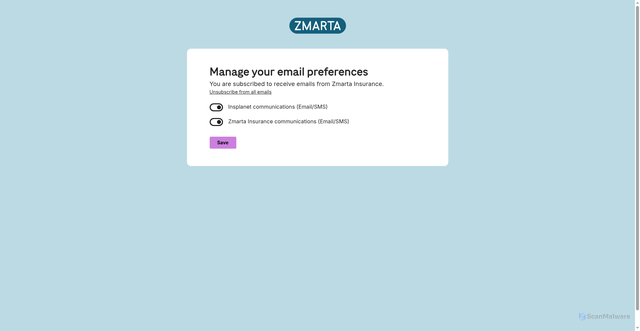 Security scan screenshot of https://ortto.forsakring.zmarta.se/-/m/s/preferences?k=D3ptYXJ0YWluc3VyYW5jZQBqkE-M6SYMquNhDmBqqpDHjSjBGfk7OnP8_4NqKB8B6WEIJXVQ4MU&rg=eu