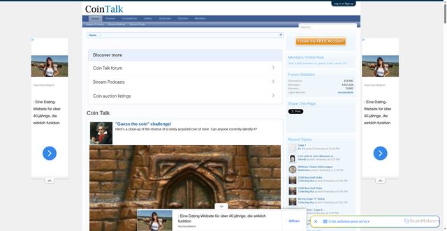 Security scan screenshot of https://cointalk.com