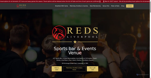 Security scan screenshot of https://www.redsliverpool.com/