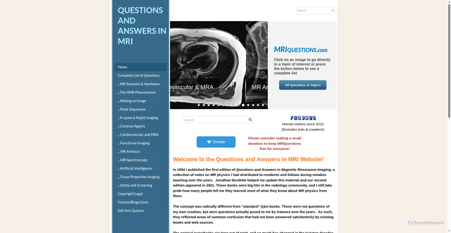 Security scan screenshot of https://mriquestions.com