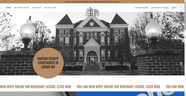 Security scan screenshot of https://countyofbarton.gov/
