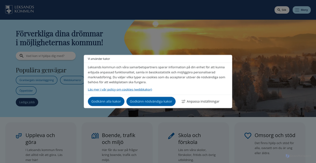 Security scan screenshot of https://leksand.se/