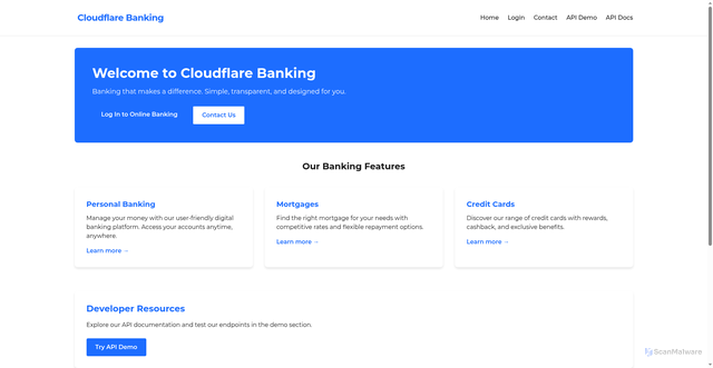 Security scan screenshot of https://banking.sub.justalittlebyte.ovh/