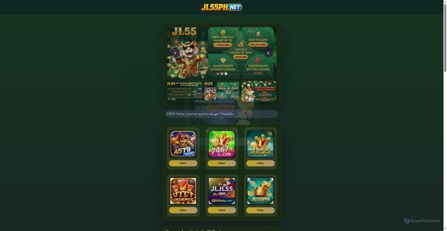 Security scan screenshot of https://jl55ph.vip/?host=https://7lnkdm.com?ch=64283