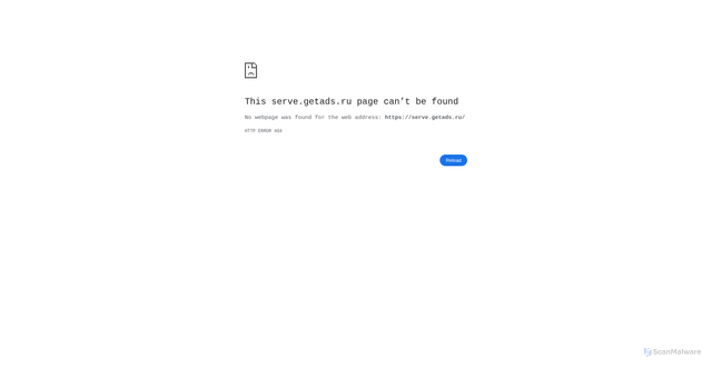 Security scan screenshot of https://serve.getads.ru
