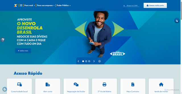 Security scan screenshot of https://www.caixa.gov.br