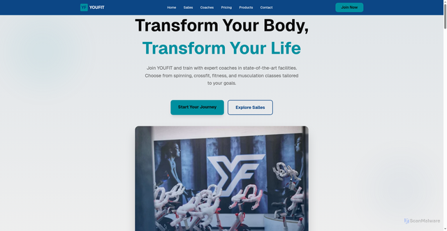 Security scan screenshot of https://youfit-cpc6a9q94t.edgeone.app/